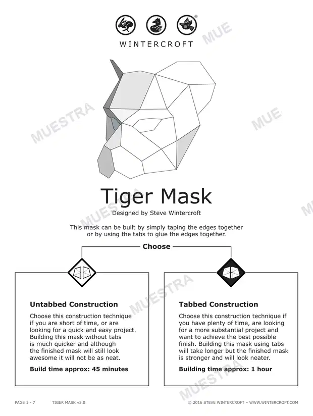 Máscara Tigre (Wintercroft WC73)