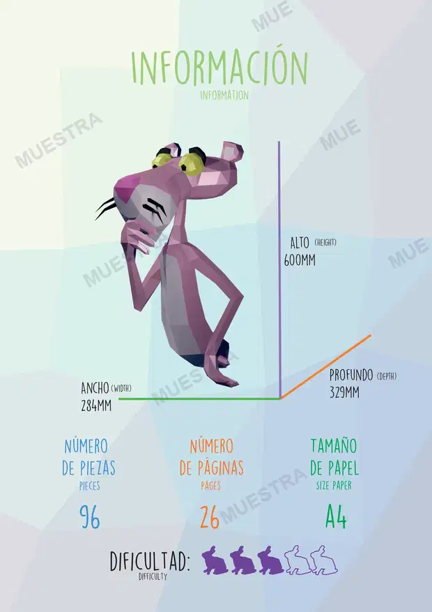 Muestra de pantera rosa
