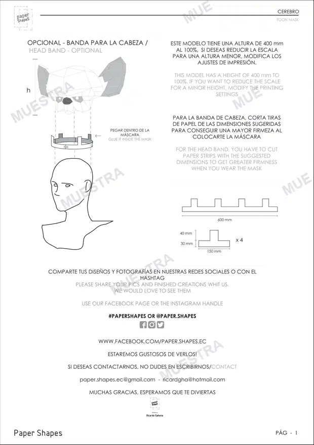 Muestra de PAPERSHAPES-CEREBRO