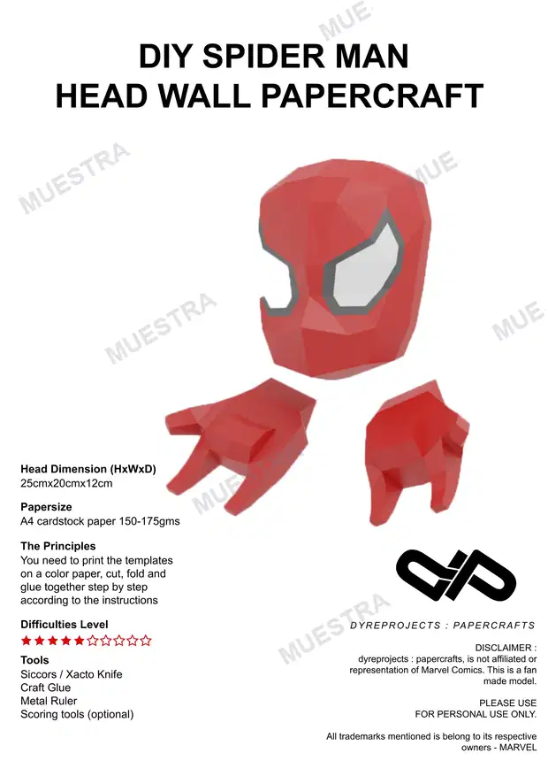 Spiderman - Spiderman saliendo de la pared - Pared - LowPoly