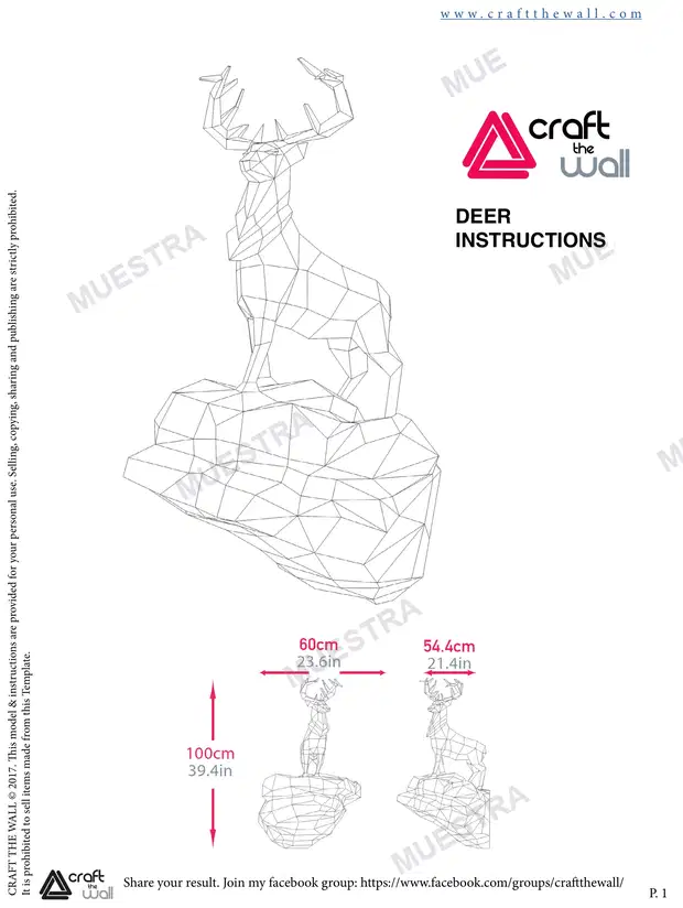 Muestra de Venado en la roca - Craft the wall