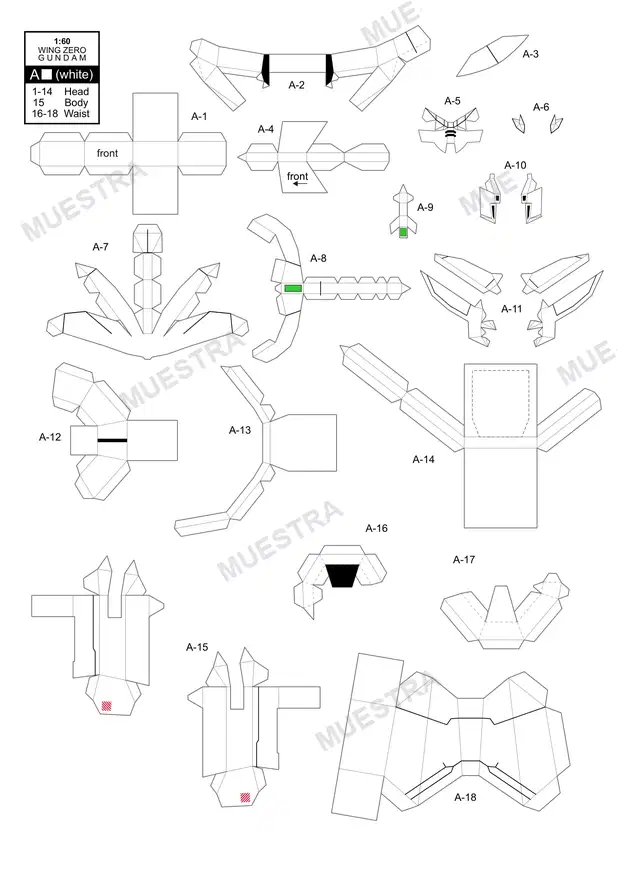 Muestra de Wing Gundam Zero