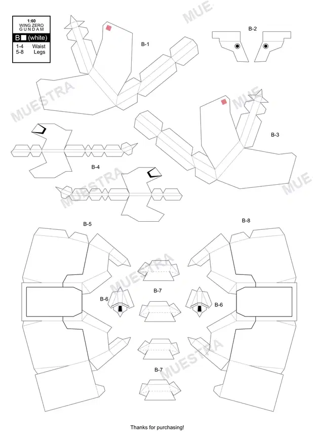 Muestra de Wing Gundam Zero