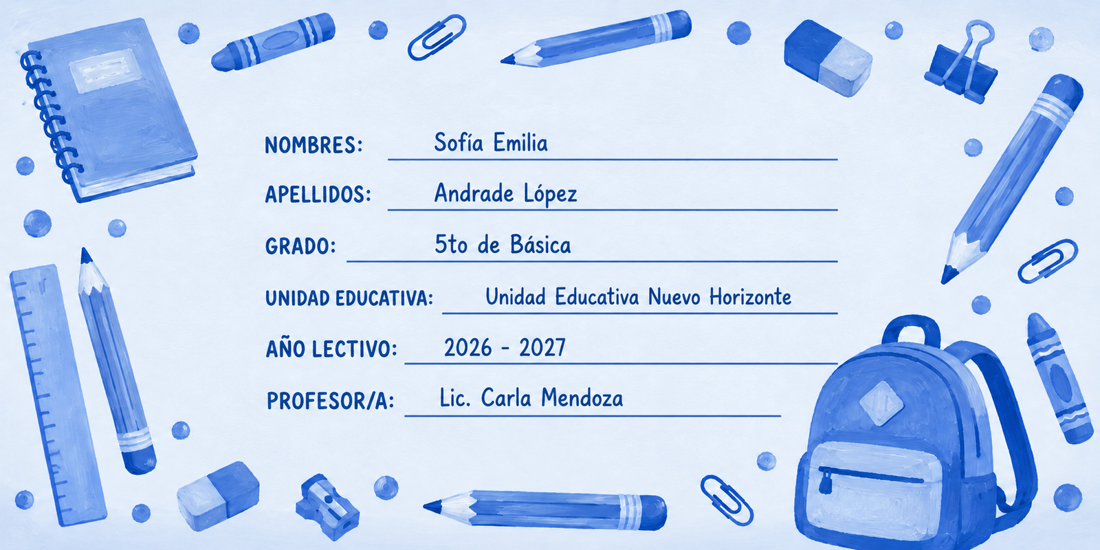 Membretes y horarios